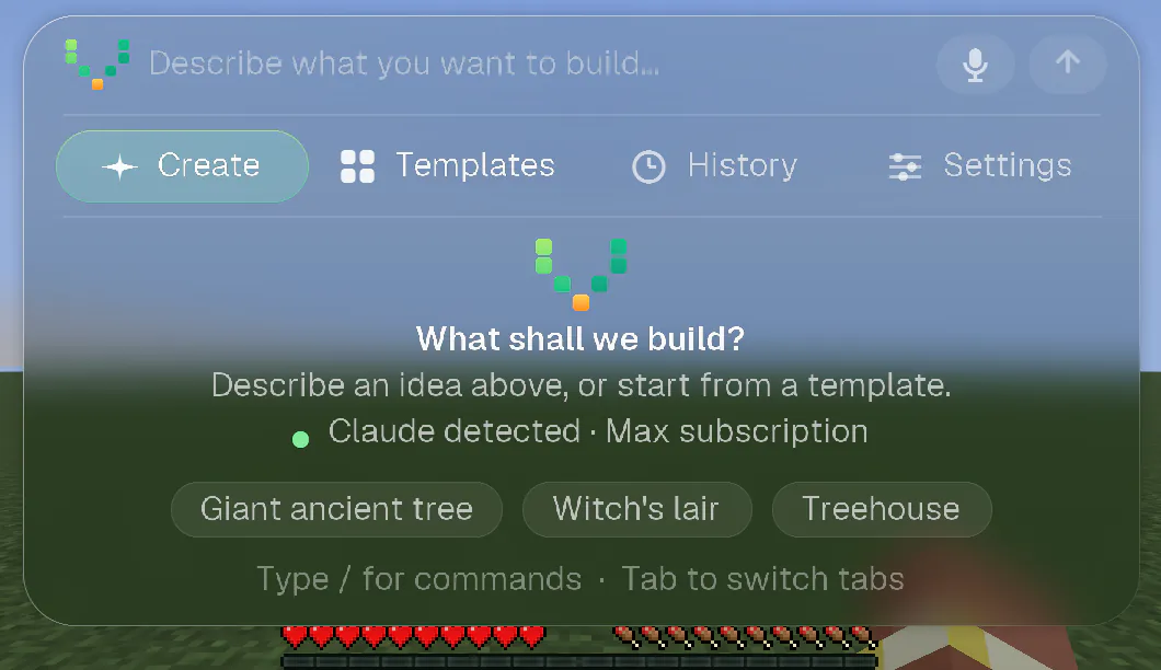 The welcome screen with the line “Claude detected · Max subscription” and three ideas to start from.